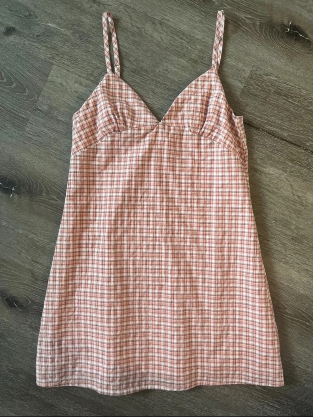 Full Tilt Pink Plaid Spaghetti Strap Slip Dress